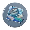 thumbnail image 1 of Sharks Ocean Selfie Picture Pinback Button Pin, 1 of 5