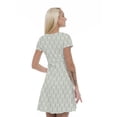 thumbnail image 2 of Women’s A Line Antique Summer Dress, Retro Triangle Arrangement, Cross Wrap V Neck, 6 Sizes, by Ambesonne, 2 of 2