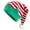 Red, variant on Knitted Elves Hat with Pompoms for Holiday New Year Christmas Symbol Cheerful Leprechaun Hat Striped Hat
