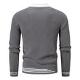 thumbnail image 4 of WAENQINLA Men's Color Block Crewneck Sweaters Baggy Ribbed Knitted Pullover Jumpers Casual Textured Sweater Tops Gray M, 4 of 8