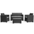 thumbnail image 1 of Costway Causeuse de Patio 4 Pcs avec Coussins Fabriquée en Italie Gris, 1 of 9