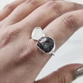 thumbnail image 2 of Natural Garnet Ring, Rough Garnet Gemstone Ring, January Birthstone, Heart Adjust Ring, 925 Sterling Silver, Womens Ring, Christmas, Thanksgiving, Handmade, Statement Jewelry, Rough Gemstone Jewelry, 2 of 6