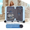 thumbnail image 3 of Luggage Sets 2 Pieces PC ABS Hardside Carry On Suitcase with Spinner Wheels TSA Lock 20 28 inch Blue, 3 of 10