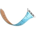 thumbnail image 2 of WFEAGL Crocodile Pattern Leather Band Apple Watch Replacement Wristband 38/40/41mm Blue, 2 of 5