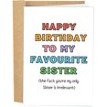 thumbnail image 1 of Tarjeta de cumpleaños Naixiwen Sweet Funny «Cute Bestie» Sister, 1 of 6