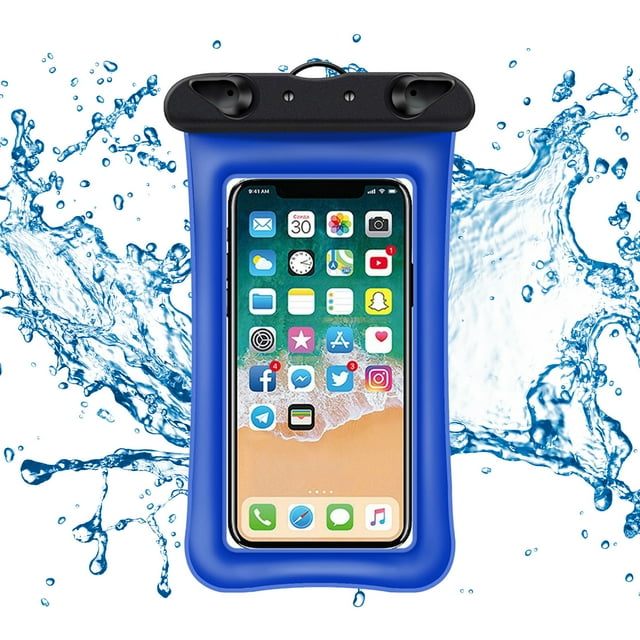 Bolsa impermeable para teléfono IPX8, ideal para playa y natación | Funda subacuática compatible con teléfonos de hasta 7.2" | Compatible con pantallas táctiles con cordón