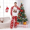 thumbnail image 5 of Xdegoge Family Christmas Matching Pajamas Sets Xmas festival Santa Print Sleepwear Patchwork Long Sleeve Cozy Pullover Tops Funny Plaid Pants 2025 Holiday Pjs Family Costumes, 5 of 8