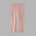 thumbnail image 2 of HAOTAGS Flare Leggings for Girls,Loose Lightweight Casual Toddler Solid Color Trousers Pink 6 Years, 2 of 4