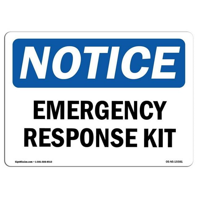 SignMission OS-NS-A-1218-L-15581 12 x 18 in. OSHA Notice Sign - Notice Emergency Response Kit