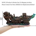 thumbnail image 2 of Aquarium Decoration 24x10x7CM Large Size Resin Fish Tank Decoration Aquarium Accessories Used to Decorate Aquariums (Shipwreck), 2 of 5