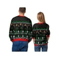 thumbnail image 5 of Seyurigaoka Women Men Couples Christmas Sweatshirts Santa/Letter/Wine Glass/Old Man/Light String/Deer Print Hoodies Long Sleeve Tops, 5 of 6