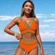 thumbnail image 4 of Traje de Baño Deportivo de Dos Piezas para Mujer, Color Naranja, Talla XL, 4 of 9