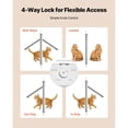 thumbnail image 5 of Cat Door for Window, Adjustable to Fit Window Width 35"-40", 4 Secure Lock Modes, Aluminum Frame and High-Transparency Glass, Magnetic Closure, Weatherproof Quick-Fit Pet Door for Cats, White, 5 of 13