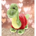 thumbnail image 4 of DolliBu I LOVE YOU Green Dinosaur Plush – Cute Stuffed Animal with Red Shirt for Valentine, Anniversary, Romantic Date, Boyfriend, or Girlfriend Gift – 10 Inches, 4 of 6