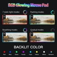 thumbnail image 5 of Wireless Charging Mouse Pad Large RGB Gaming Desk Mat 13 Light Modes Mousepad 35.4x15.7 Autumn Misty Mountains, 5 of 6