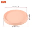 thumbnail image 2 of Unique Bargains 4.5' Ceramic Round Planter Saucer Flower Pot Drip Tray Coaster, Pink 2 Pack, 2 of 5
