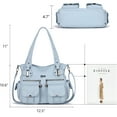 thumbnail image 3 of KL928 Women Large Purses Multi-Pocket Handbags PU Leather Tote Bag, 3 of 5