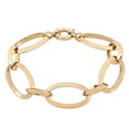 thumbnail image 1 of Yellow Rhodium-Plated Sterling Silver Oval Link Chain Bracelet, 1 of 5