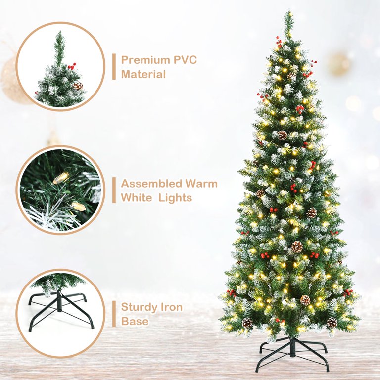 Dropship 6ft Artificial Christmas Tree With 300 LED Lights And 600 Bendable  Branches,Christmas Tree Holiday Decoration, Decorated Tree With Tri-Color  LED Lights to Sell Online at a Lower Price