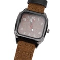 thumbnail image 3 of NFTIGB Men's Vintage PU Leather Strap Quartz Watch Casual Slim Analog Wristwatch (1.5 in / 3.8 cm Dial), Brown, 3 of 9