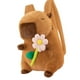 thumbnail image 3 of Mochila de capibara, adorable mochila de felpa de moda para fiestas, uso diario, viajes Flor rosa, 3 of 8