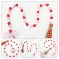 thumbnail image 3 of 2pcs Valentine's Day Wood Bead Garland Hemp Rope Tassel Rustic Hanging Decor, 3 of 9