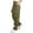 Army Green, variant on Womens Baggy Cargo Pants- Casual Stretch Fashion Elastic Waist Button Up Straight Leg Hiking Pants White Size M
