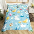 thumbnail image 1 of Erosebridal Cute Chicken Rabbit Comforter Cover, Happy Easter Egg Bedding, Daisy Blossom Home Decor Ultra Soft 2 Pieces (No Comforter), 1 of 7