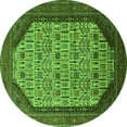 thumbnail image 1 of Ahgly Company Indoor Round Oriental Green Industrial Area Rugs, 3' Round, 1 of 4