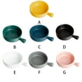 thumbnail image 3 of Ceramic Salad Bowl Handled Solid Color Adorable Washable Cute Home Breakfast Dinner Soup Fruit Bowls Tableware Yellow, 3 of 9