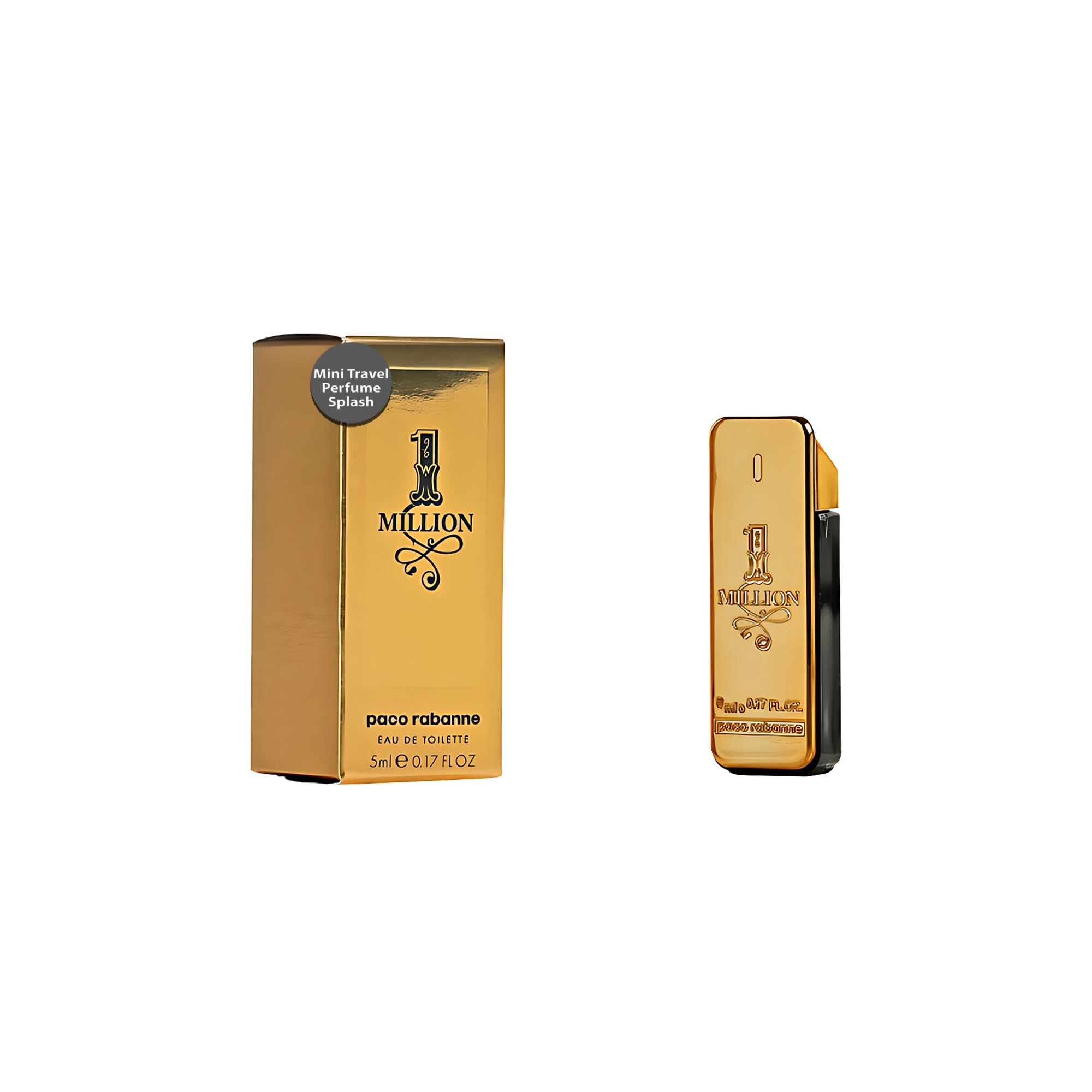 Paco Rabanne 1 Million Eau De Toilette Spray, Cologne For Men, 0.17 Oz