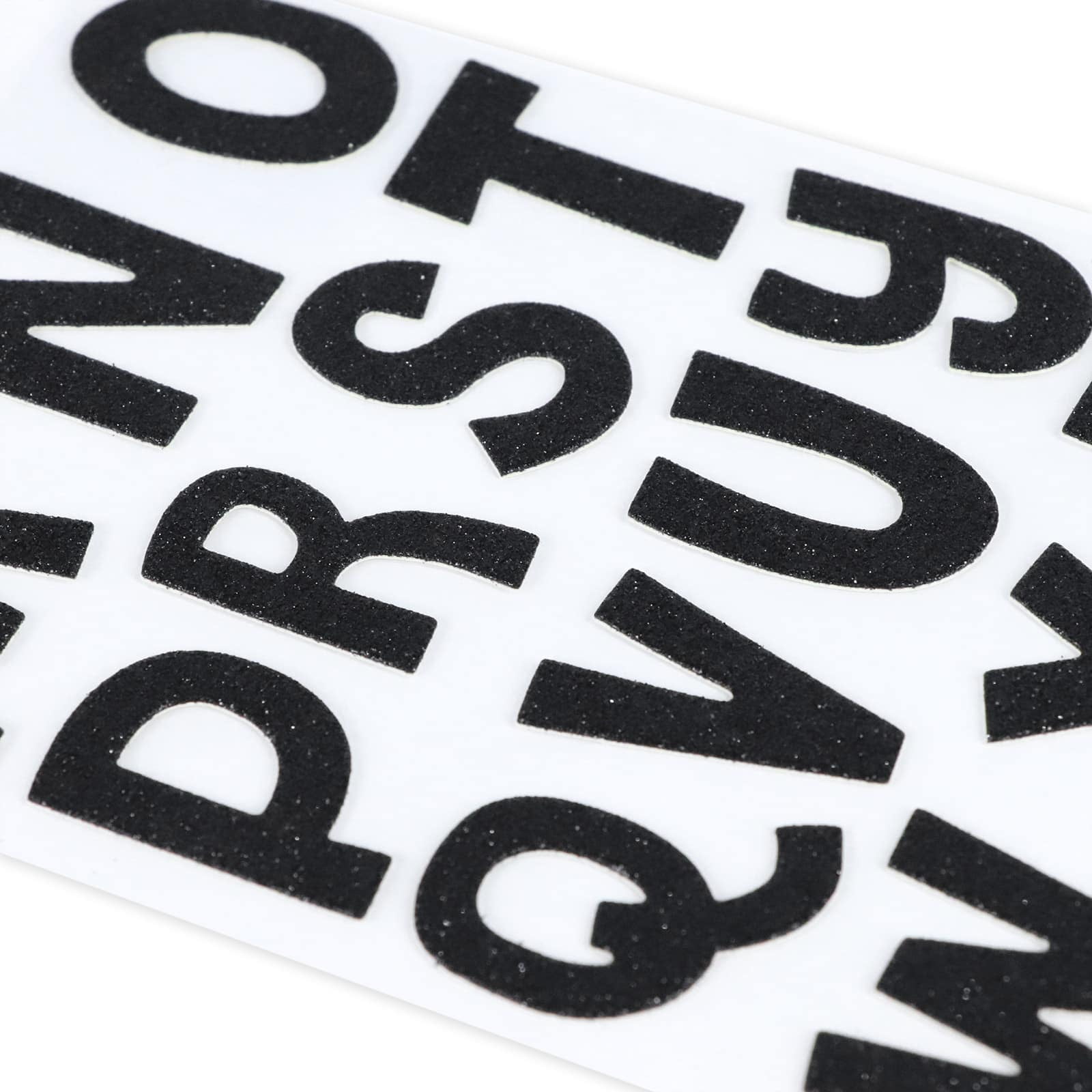 Recollections Black Glitter Alphabet Chipboard Stickers, 12 Pack