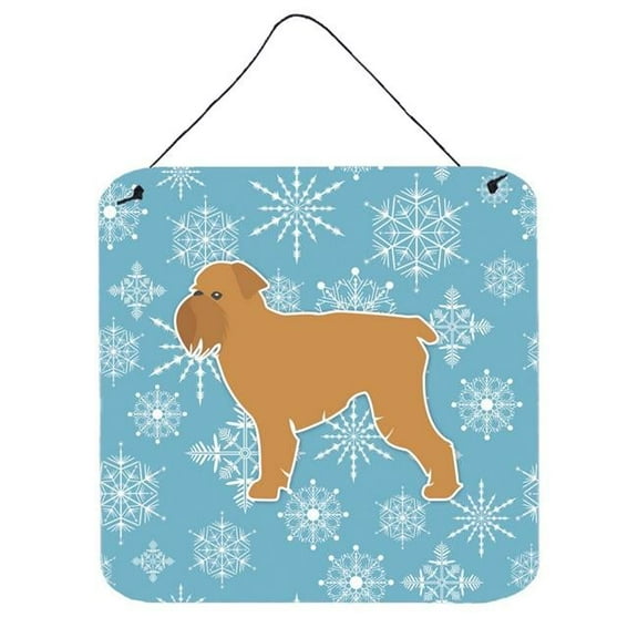 Winter Snowflake Brussels Griffon Wall or Door Hanging Prints