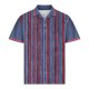 thumbnail image 3 of Blusa y camisa de manga corta con cuello vuelto para hombre, informal, de color liso, a rayas, con botones y estampado, blusa para hombre, 3 of 4