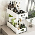 thumbnail image 2 of O’Force 2 Tiers Under Sink Organizer Storage Rack Under Counter Storage Cabinet Multi-purpose Sliding Basket Storage Rack for Bathroom Kitchen, White, 2 of 5