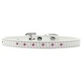 thumbnail image 1 of Pearl And Pink Crystal Size 12 White Puppy Collar, 1 of 1