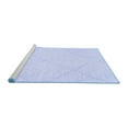 thumbnail image 2 of Ahgly Company Machine Washable Indoor Square Solid Blue Modern Area Rugs, 4' Square, 2 of 4