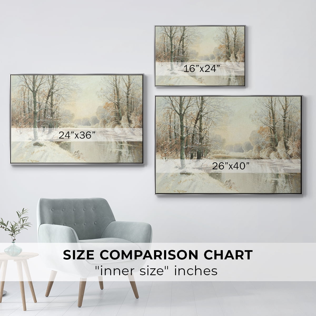Vintage Landscape-CCLXXXII By Wexford Home Framed in Silver Wood Gallery Wrapped Canvas 17 in. x 25 in.