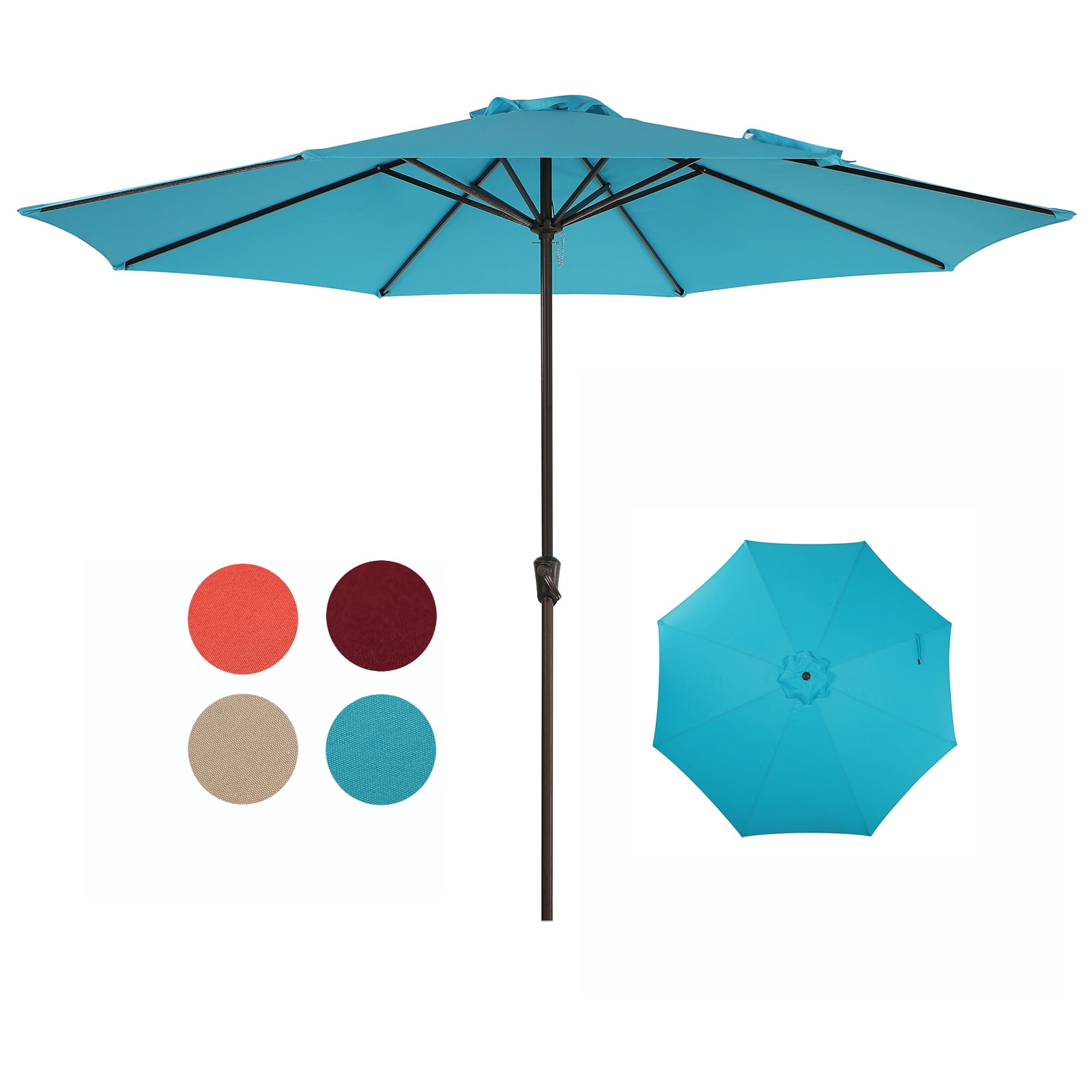 COBANA 11ft Large Patio Umbrella, Outdoor Market Umbrella with Crank
