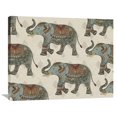 thumbnail image 1 of Global Gallery's Daphne Brissonnet 'Elephant Caravan Pattern' Stretched Canvas Wall Art, 1 of 4
