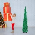 thumbnail image 6 of simeccom Christmas Tree Artificial Xmas Tree, 5 Ft Pop Up Tinsel Trees Collapsible Reusable Slim Tree Easy-Assembly for Home Christmas Decoration Green, 6 of 9