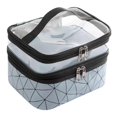 thumbnail image 2 of Neceser de viaje shamjiam Organizador de Doble Cremallera PU TPU, 2 of 7