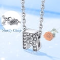 thumbnail image 3 of Collar inicial de plata esterlina Silvora letra R con circonita cúbica, 3 of 8