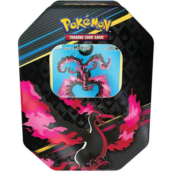 Pokemon Trading Card Games SAS 12.5 Crown Zenith Galarian Tin - Moltres 4 Booster Packs