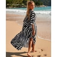 thumbnail image 2 of Kaftans for Women Loungewear floral Print Beach Maxi Dress Split Side Batwing Sleeve Caftan Tunic Summer Tunic moomoo House Wear Casual Dress, 2 of 12