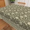 thumbnail image 5 of Vintage Sage Green Floral Tablecloth,60x102 Inch Rectangle Waterproof Table Cover for Home Indoor Outdoor Party Table Decoration, 5 of 7