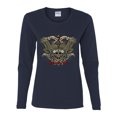thumbnail image 2 of Biker Til I Die Live to Ride Motorcycle Cars and Trucks Womens Graphic Long Sleeve T-Shirt, Navy, X-Large, 2 of 3