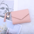 thumbnail image 1 of Cartera pequeña y compacta para mujer con tarjetero con ventana de identificación Mini monedero minimalista para mujer Cartera delgada para mujer y niña con borla (rosa) brillar Electrónica, 1 of 5