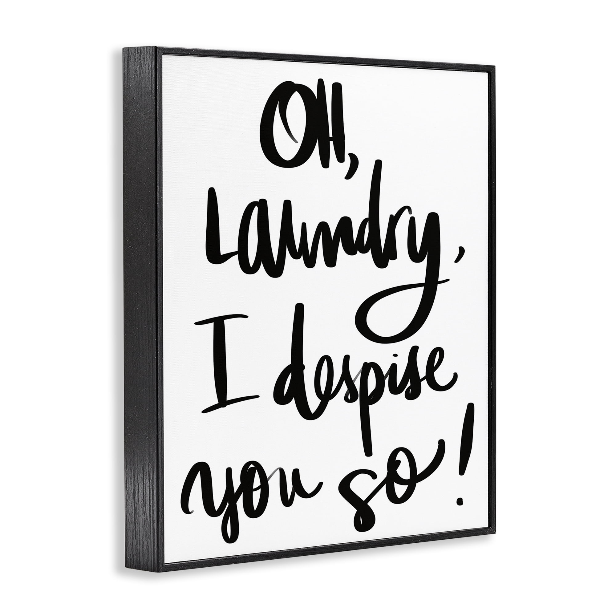 Stupell Industries Laundry I Despise You Black Framed Giclee Art, design by SD Graphics Studio
