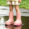 thumbnail image 2 of Otqutp Toddler Boys Girls Rainboots Letter Print Waterproof Rubber Rain Shoes Non Slip Mid Calf Boots Outdoor Water Shoes, 2 of 4